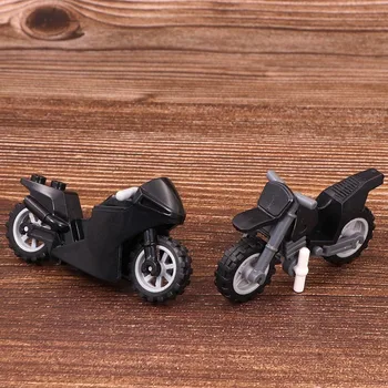 Juguetes de armas de motos de Cross-country compatibles con Playmobil, figuras militares de ciudad, bloques de construcción, bloques originales, Mini Juguetes