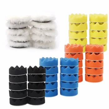 

New 50Pcs 3" Inch 80mm Buffing Polishing Sponge Pads Kit For Car Polisher