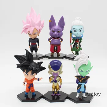 

6pcs/set Dragon Ball Z Goku Freeza Beerus Whis Shin God Goku PVC Action Figure Collectible Model Toy 11-15cm KT3776