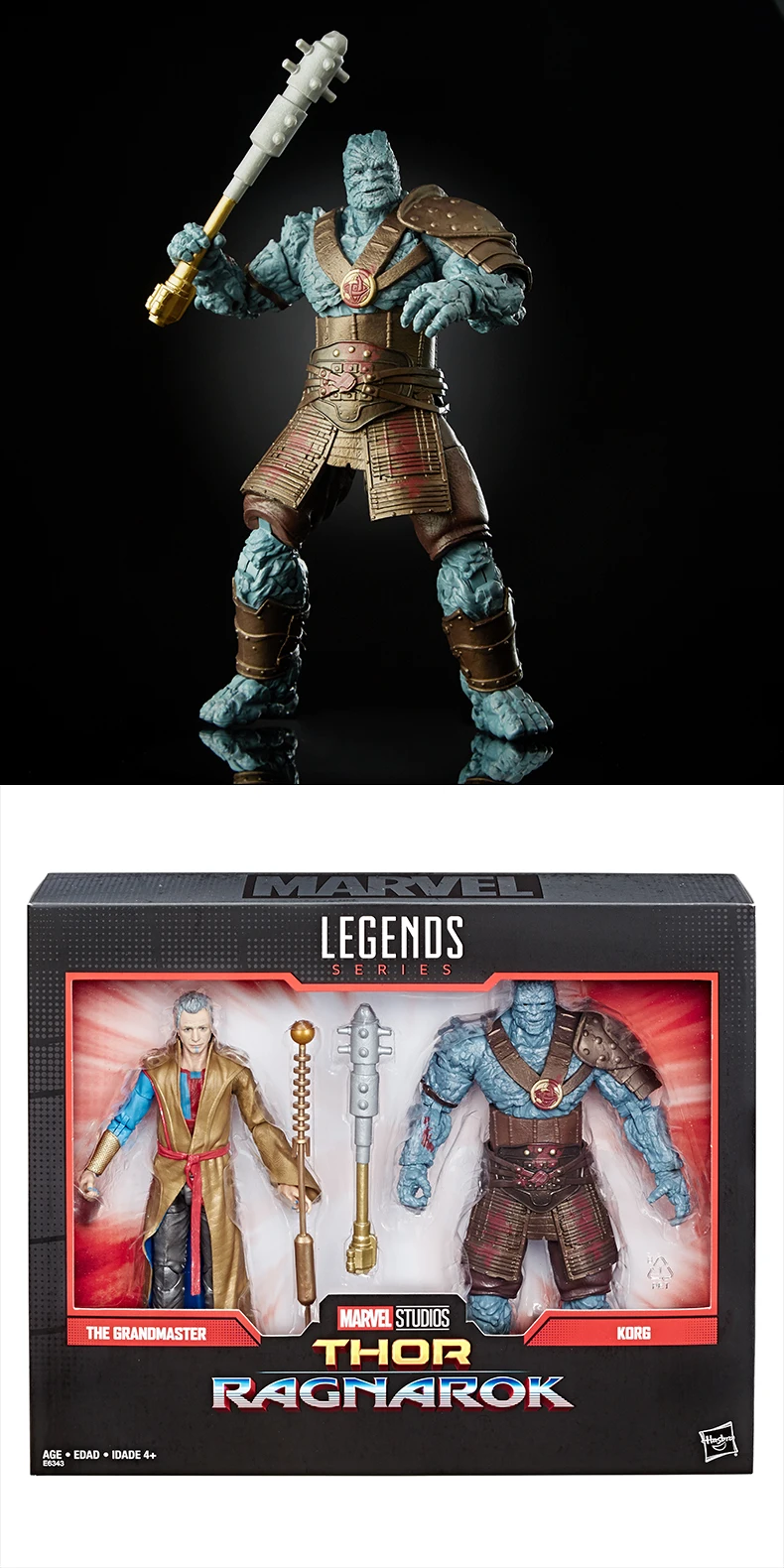 Hasbro Marvel Legends 80th anniversary Avengers 3 Raytheon Movie Grandmaster& Korg Stone Man Warrior 6 дюймов фигурки