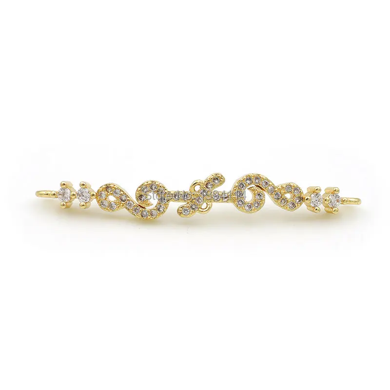 42*5*3 мм Micro Pave Ясно CZ филигрань Arc Разъем Fit для мужчин и женщин решений браслеты ювелирные изделия