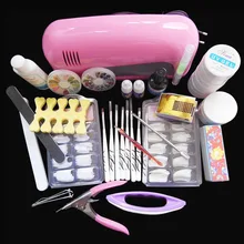 Комплект! 12 однородного цвета для ногтей искусство УФ гель твердое наращивание маникюрный набор+ строитель лака лампа с кисточкой+ Базовое пальто+ верхнее пальто