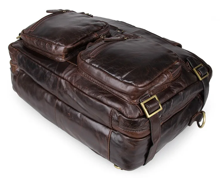 Для Мужчин's Портфели сумка натуральная кожа 15 "путешествия ноутбук Бизнес большой Ёмкость Dou Для мужчин ts плеча Портфели s сумки мужские