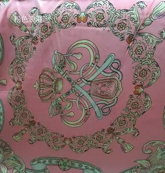 

Free shipping 100% pure silk fabric charmuse silk for DIY dress clothing bedding scarf 19mm width 240cm Pink LS446