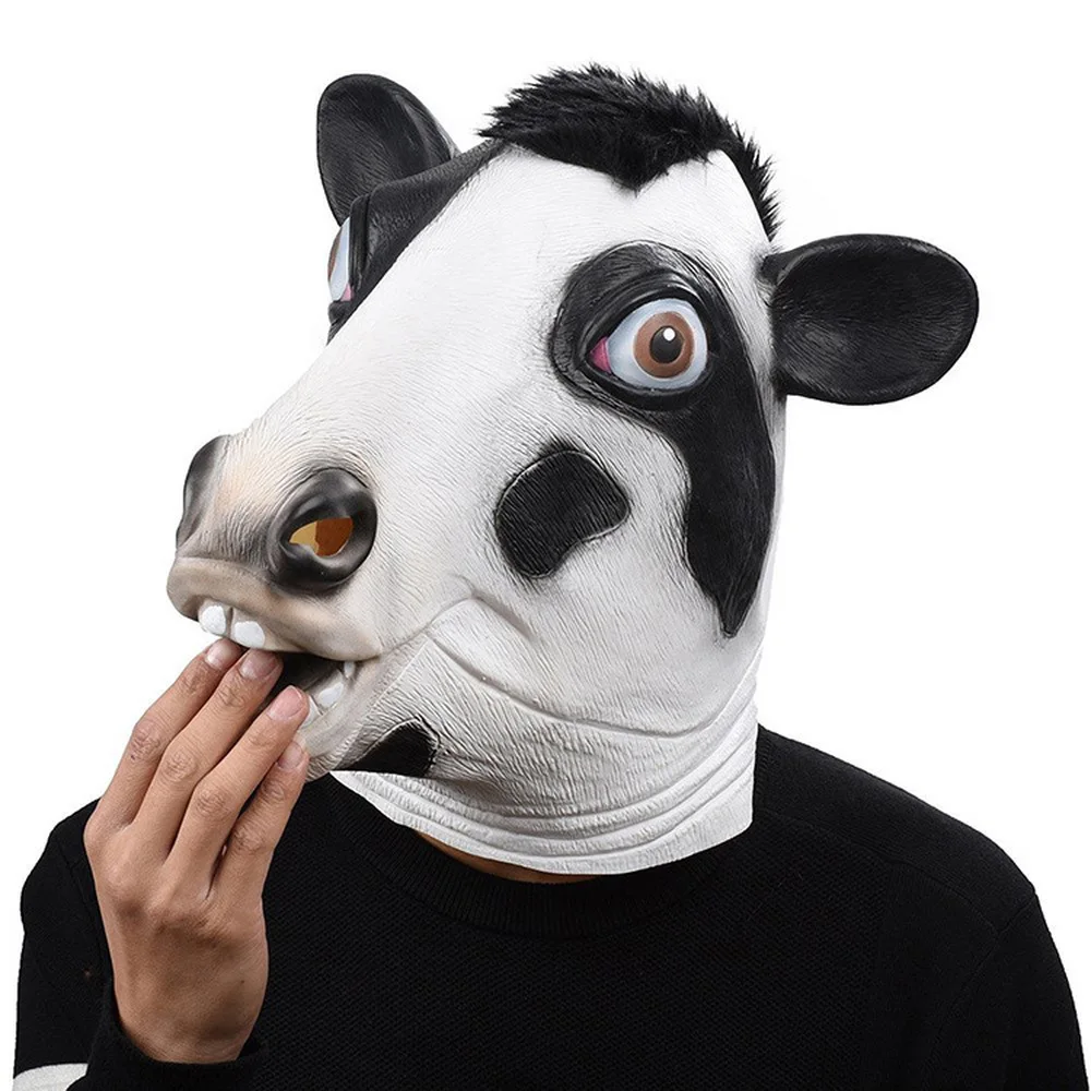 

Cow Mask Animal Head Mask Mask Latex Mask Luxury Novelty Halloween Costume Party Cow Party Cosplay Accessories