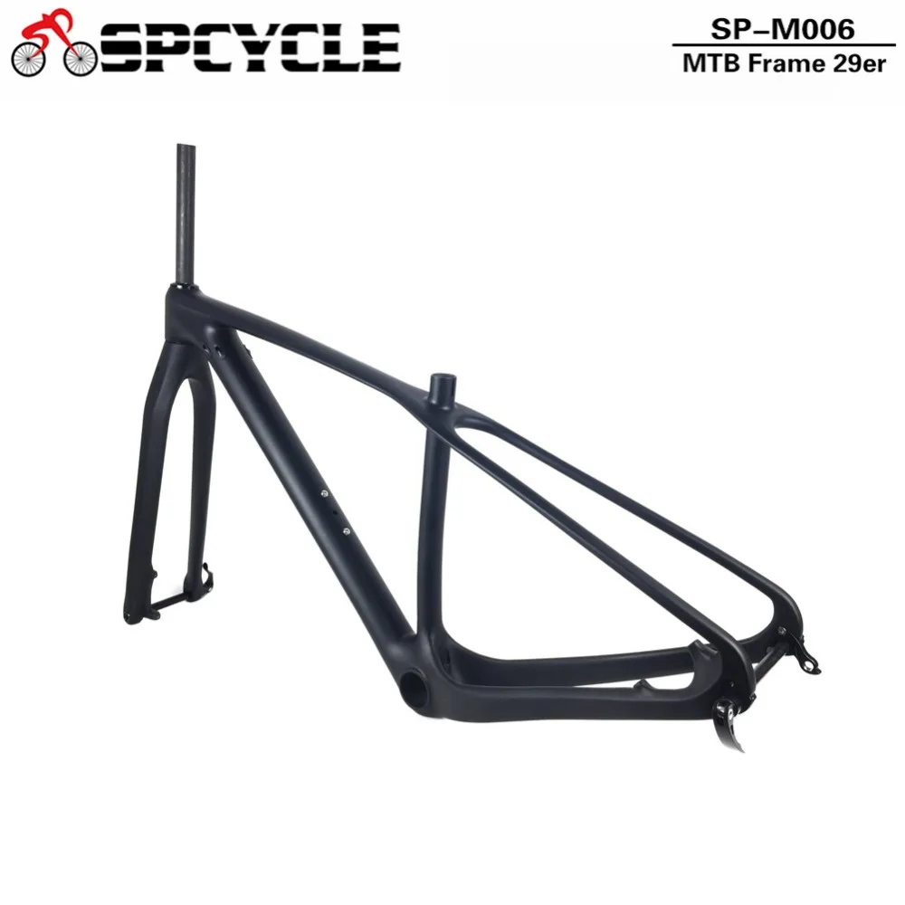 Perfect Spcycle 29er Carbon Mountain Bike Frameset 27.5er T1000 Carbon MTB Bicycle Frame And Fork PF30 Headset Thru Axle Clamp As Gift 3