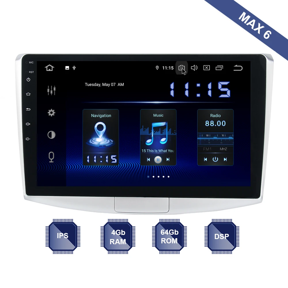 Android 9,0 Автомагнитола 2 Din gps Navi для Volkswagen Passat B6 B7 CC 2010 2011 2012 2013 PX6 DSP ips 4 Гб+ 64 ГБ RDS wifi