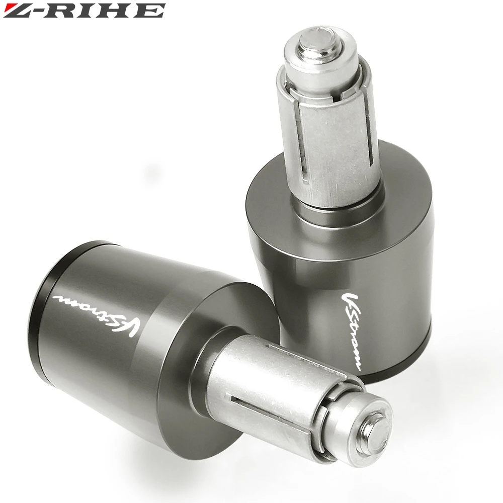 Motorcycle Accessories CNC Aluminum 7/8'' 22MM Handlebar Grips Handle Bar Cap End Plugs For SUZUKI DL650/V-STROM 2004-2012