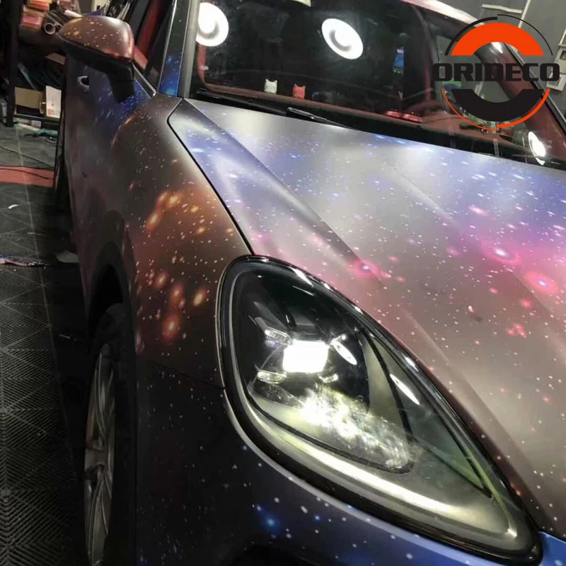 Starry Sky Vinyl Wrap Galaxy Painting Car Body Film 7