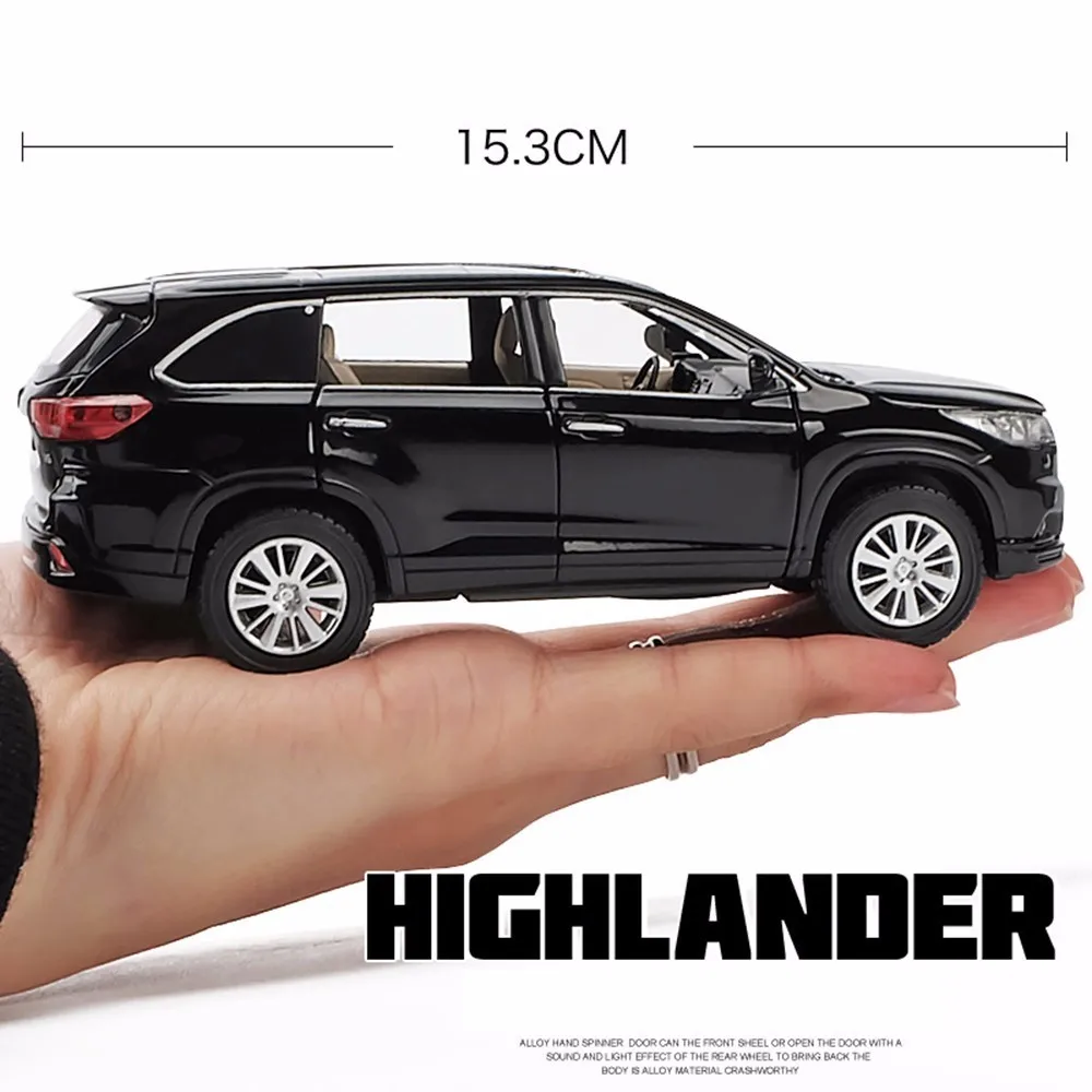 1/32 Highlander литья под давлением брелок для автомобильных ключей игрушечных моделей