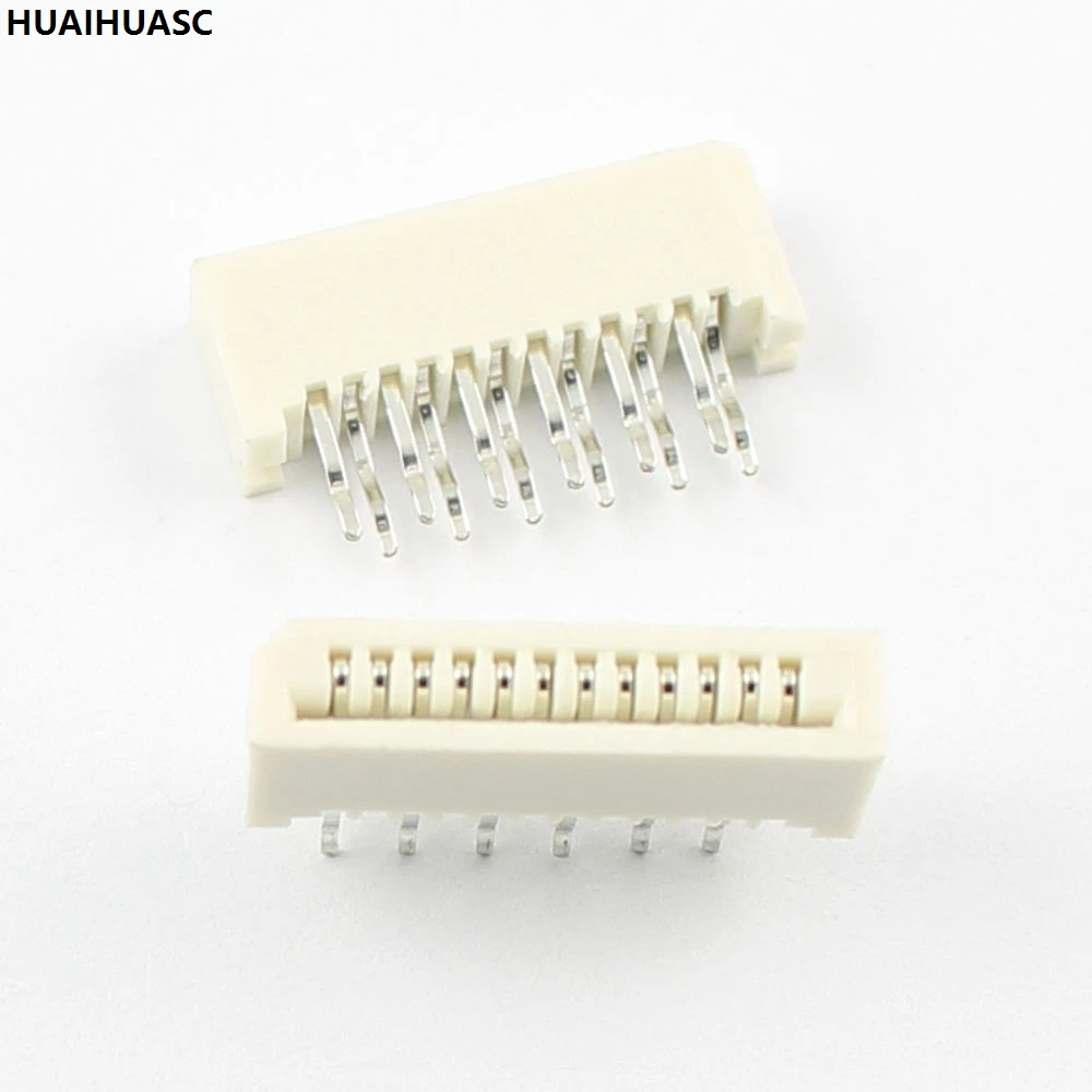 10Pcs / Lot FPC FFC 1mm 1.0mm Pitch 12 Pin Dual Contacts Straight DIP