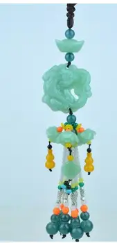 

Green jade car hang in and out of ping an car hang decoration pipipixiu mirror hanging accessories gifts wholesale