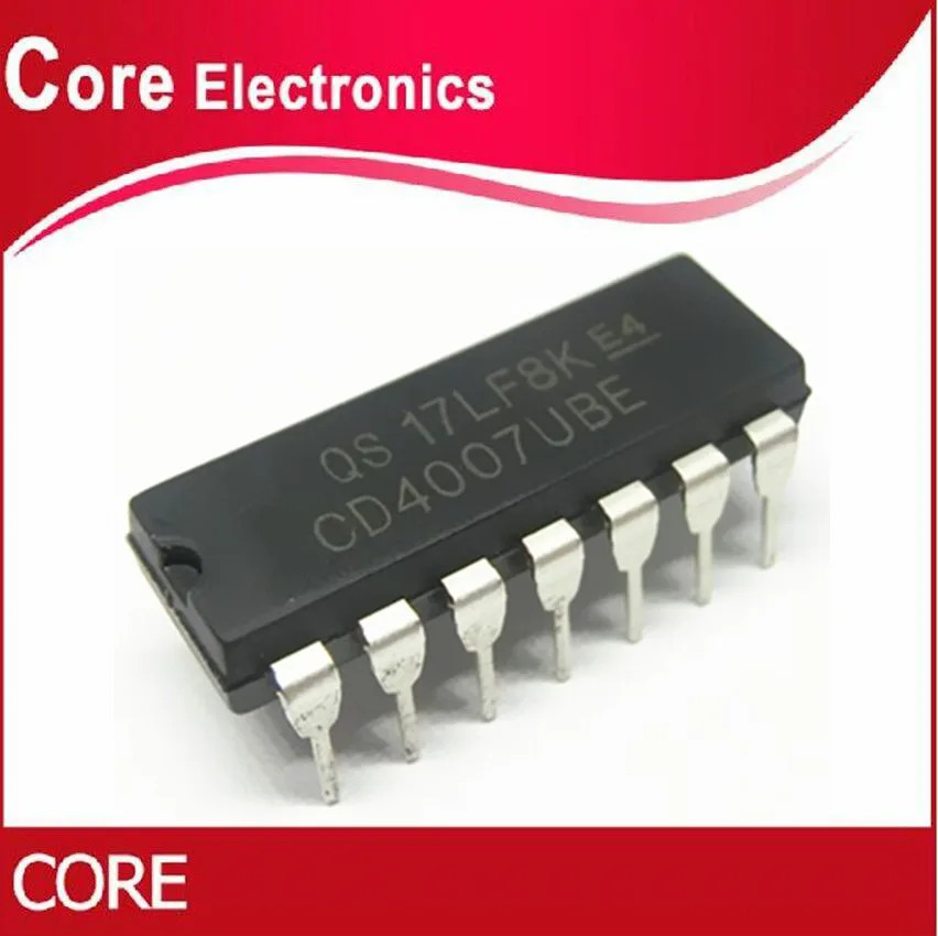 100 шт./лот CD4007UBE DIP14 CD4007 DIP new|Интегральные схемы| |