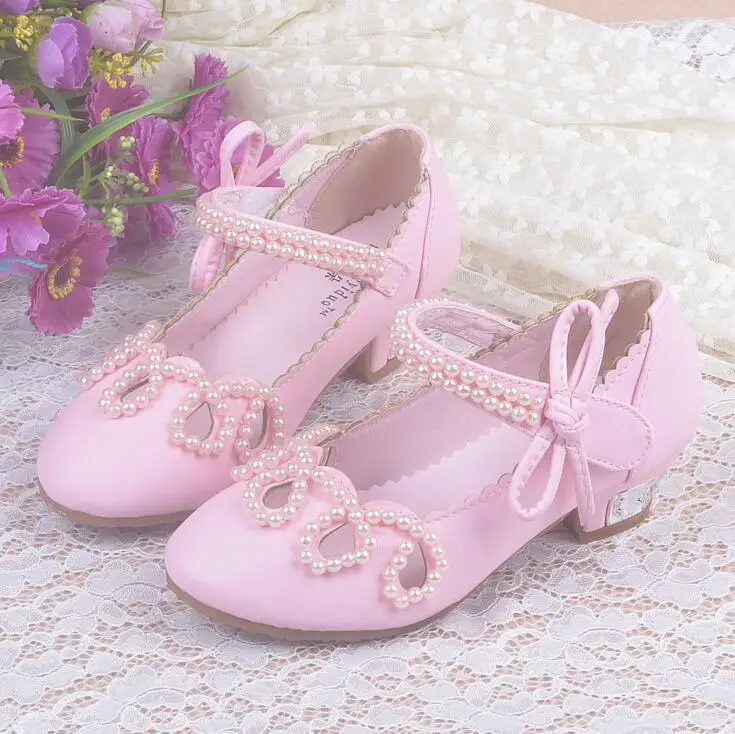 Buy Girls Heel Shoes Autumn Bowtie Sandals New