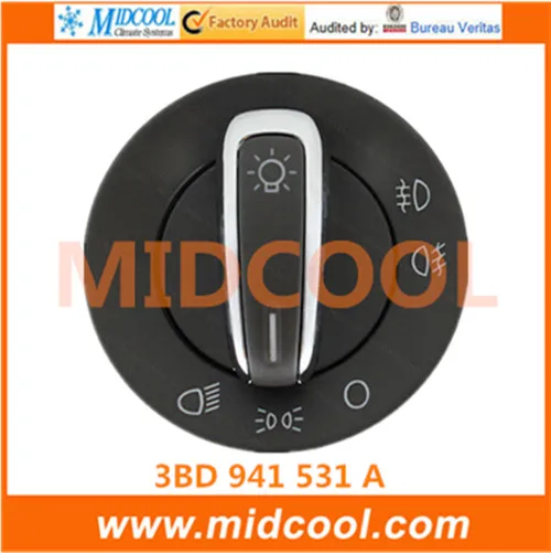 

FREE SHIPPING HIGH QUALITY HEADLIGHT SWITCH FOR 3BD 941 531 A 3BD941531A