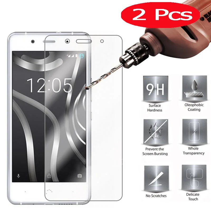 2 шт MRGO закаленное стекло для BQ Aquaris X5 plus на защитное экран телефона пленка |