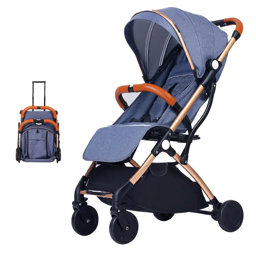 Kidlove Портативный Миниатюрный складной зонт форма сидя коляска Lightweight 2 в 1 складные коляски для детей путешествия тележка - Цвет: Light luxury-blue