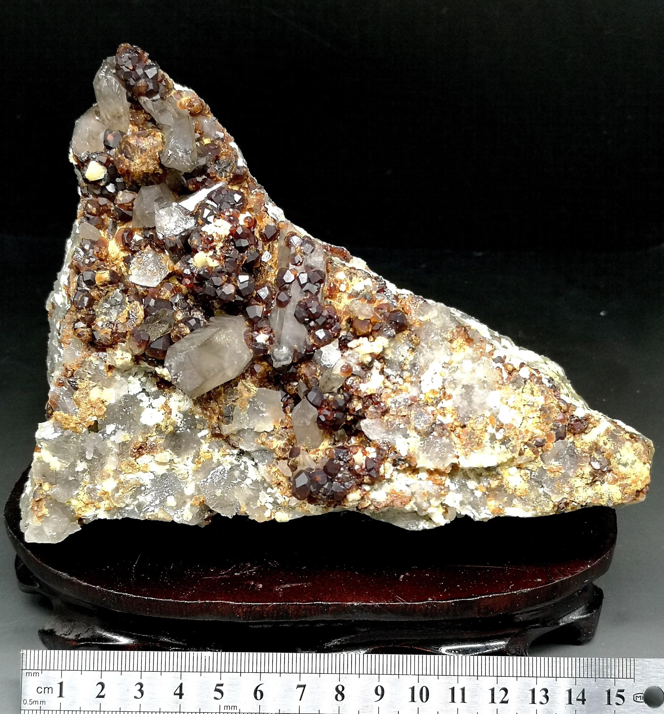 

Big! 1223g Natural rare Garnet and crystal symbiosis mineral crystal specimen Stones and crystals Rough quartz