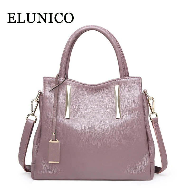 

ELUNICO Summer Handbag Fashion Crossbody Shoulder Bag Luxury Handbags Women Bags Designer Soft Portable Genuine Leather Tote Bag