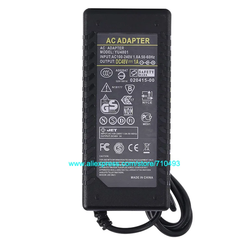 AC DC 48V 1A 2A 3A адаптер питания зарядное устройство Трансформатор 48W 96W 144W питание с IC