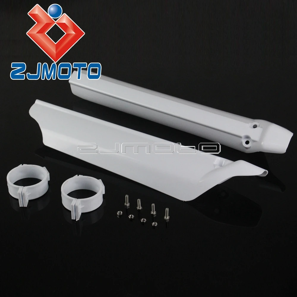 ZJMOTO Hot Selling 55mm White Plastic Tube Protector Fork Guards Covers