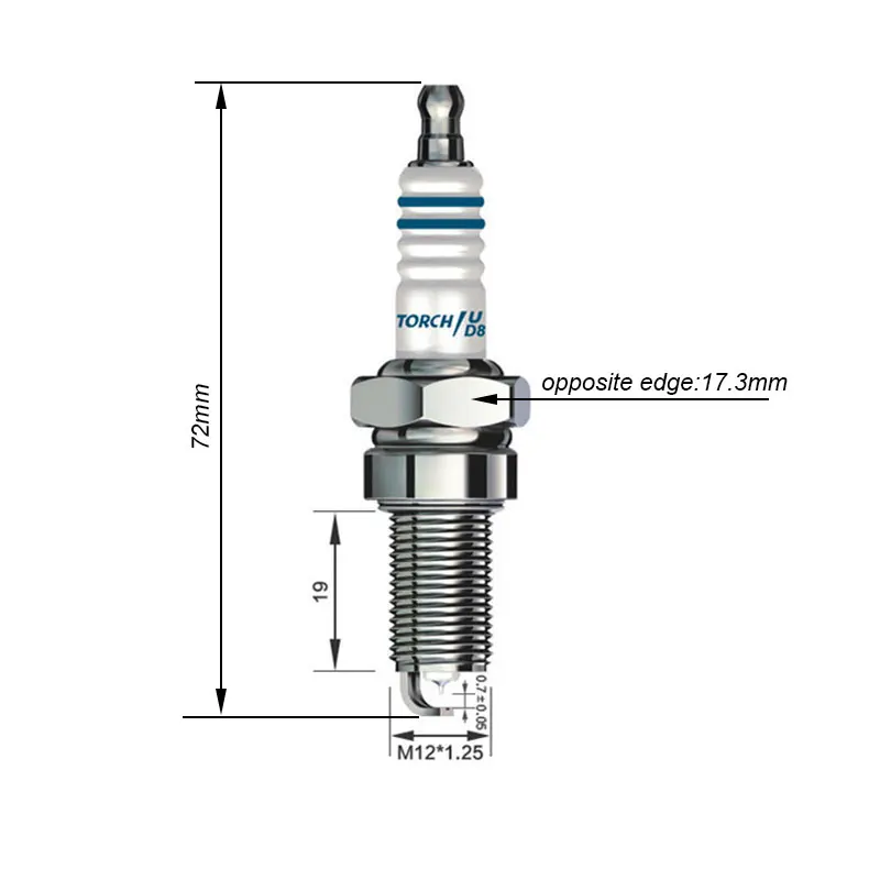 Мотоциклетная Свеча зажигания Iridium D8RIU 4 шт./лот для DR8EA D8EA DR8EIX DR8EGP моделей IX24 1 5 10 24