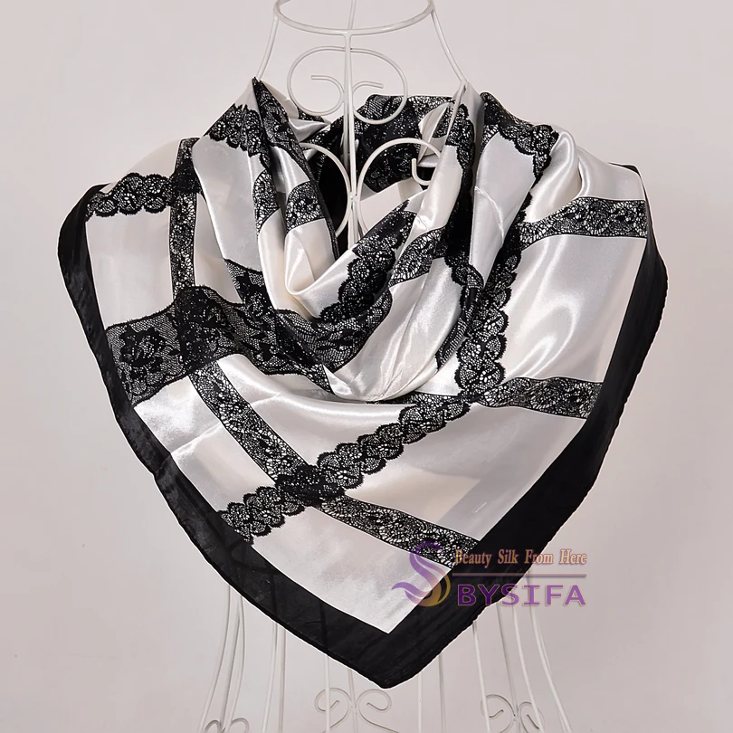 [BYSIFA] женский шелковый шарф в китайском стиле темно-синего, розового цвета, шаль, зимние брендовые квадратные атласные шарфы, палантины, шарфы на весну и осень