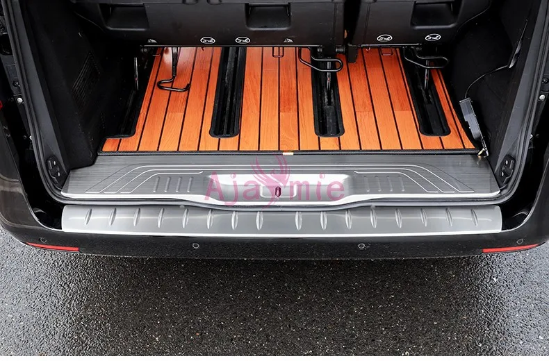 

#Stainless Steel Rear Trunk Bumper Tail Gate Door Sill Plate 2016 2017 2018 For Mercedes Benz Vito W447 Accessories