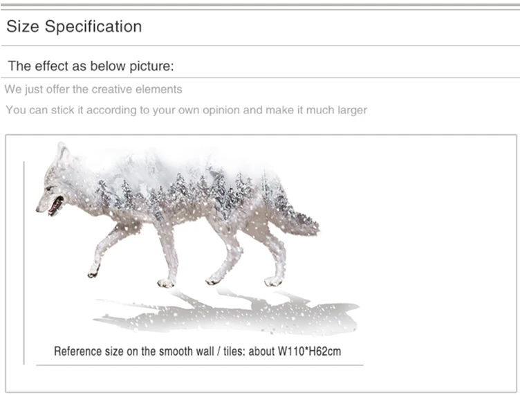 [SHIJUEHEZI] Съемный волк наклейки на стену ПВХ DIY настенные наклейки с животными для детской комнаты гостиной украшения дома