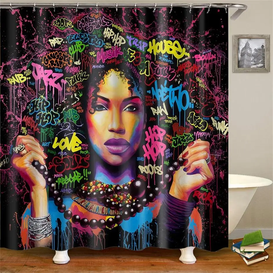 Африканская женщина душ шторы для ванной Аксессуары Ванная комната декор штора для ванной шторка для ванной - Цвет: 21708
