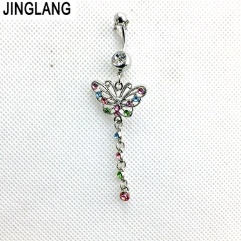 

Wholesale Hot Fashion navel piercing, delicate drip small butterfly, belly ring dangle 12 pcs Free Shipping 981