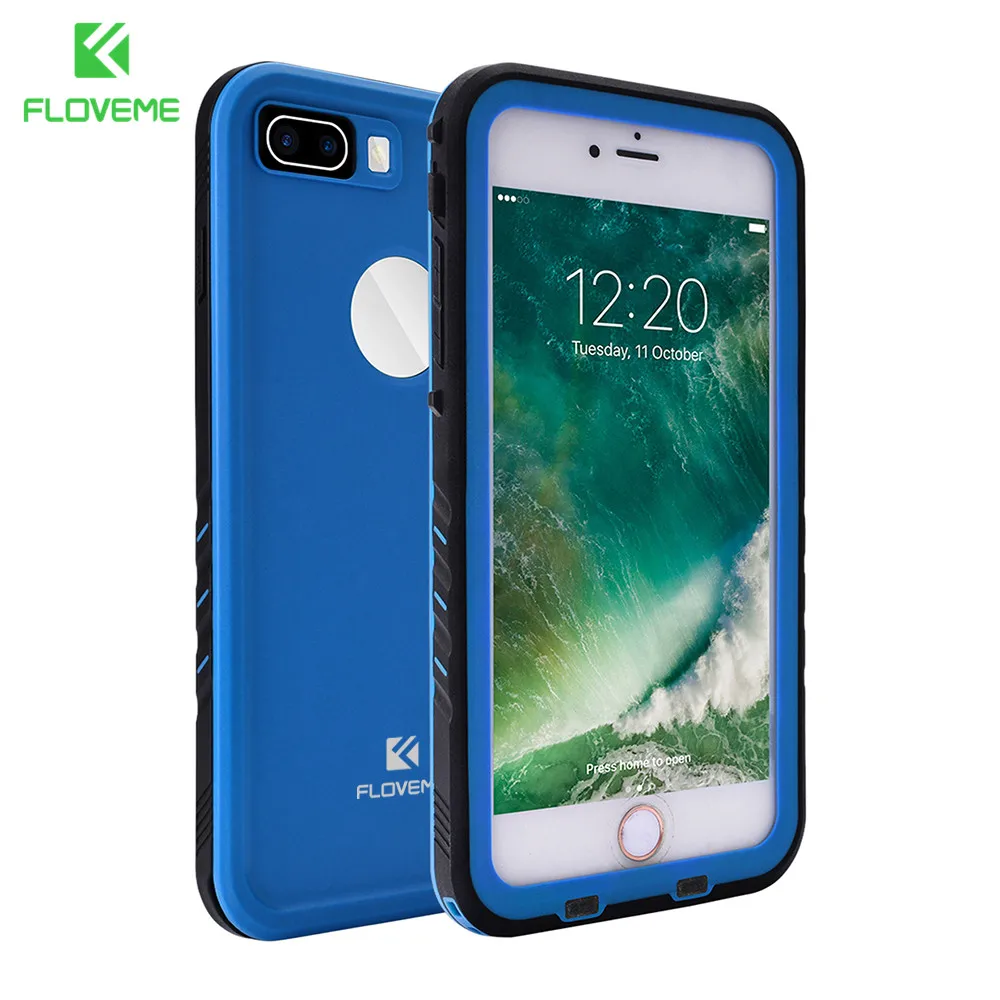 FLOVEME Waterproof Phone Case For iPhone 7 Plus 7 Full Protection Phone