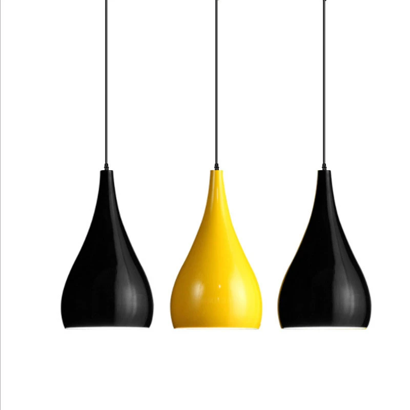 black drop pendant light