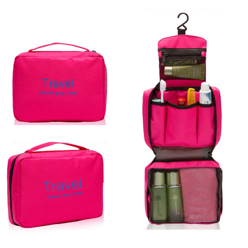 High Quality Travel Set Hanging Cosmetic Bags Nylon Waterproof Portable