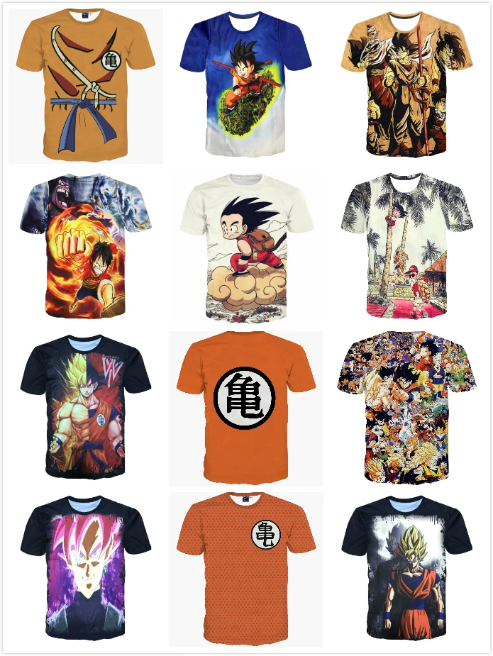 

Japanese Anime Dragon Ball Goku Clothing Short Sleeve Unisex 3D printed T-shirt t shirt women/men cartoon short sleeve T-shirt