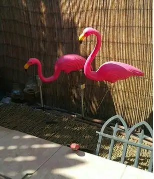 

Free shipping,2pcs/lot,pink color Simulation flamingo garden landscape simulation crafts Decoration Ornaments PE flamingo
