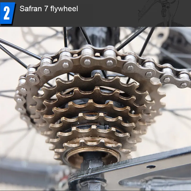 Excellent Mountain Bike 26 Inch Cycling Bicycle Front and Rear Mechanical Disc Brakes 3