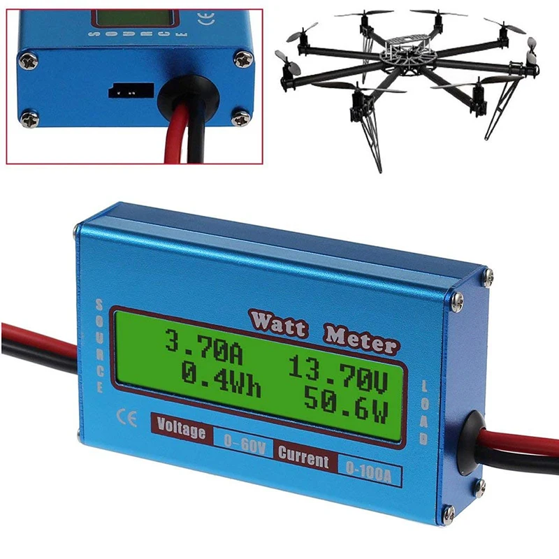 

DC 60V Battery Capacity Tester Solar Panel Capacity Meter Digital Voltage Current Power Analyzer Energy Meter For RC Hobby