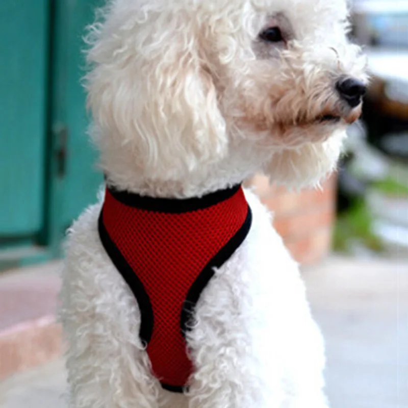 

Breakaway Adjustable Soft Breathable Dog Harness Mesh Vest Harness for Dogs Pets Collar Pets Chest Strap Leash