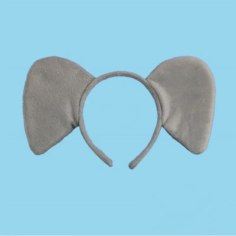 

Elephant Makeup Party Adult Child Animal Ears Hairband Headband Tail Tie Costume Accessory Birthday Halloween Party Favor