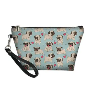 

Dropshipping PUG Dog Women Cosmetic Bag Travel Make Up Bags Fashion Ladies Makeup Pouch Neceser Toiletry Organizer Case Clutch