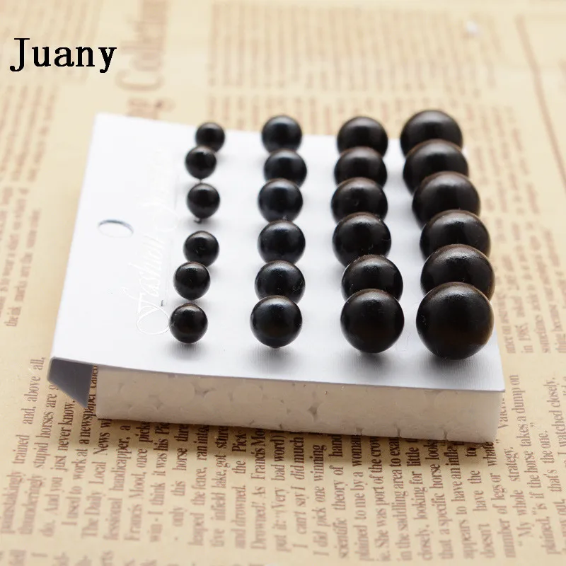 cheap stud earring 12 pcs simulated prearl earrings for women fashion stud earring01