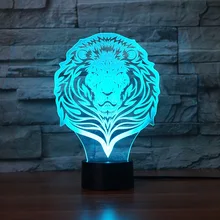 Лев моделирование светодиодный ночник Романтический подарок настольная лампа Оригинальная продукция настольная лампа для спальни Рождественский подарок детские игрушки