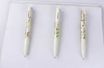 

hand account summer flower multicolor 4 color ballpoint pen office writing pen school Color roller pen children Stationery 40pc