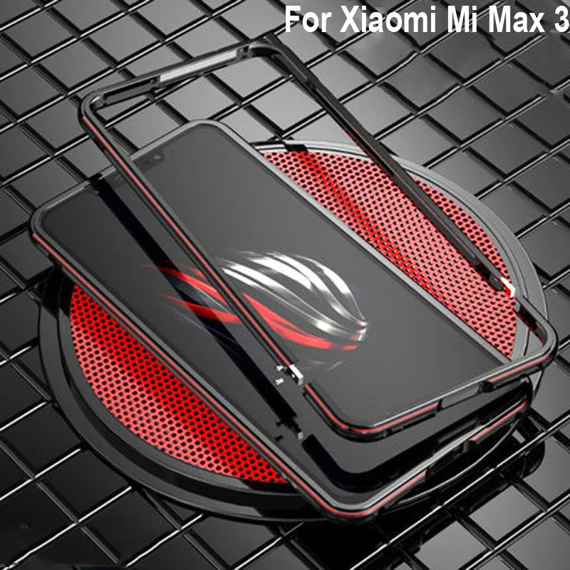 Luxury Original Brand Aluminum Metal Bumper For Xiaomi Mi Max 3 Cases Cover Column Shape Frame 6.9'' Max3 MiMax3 | Мобильные