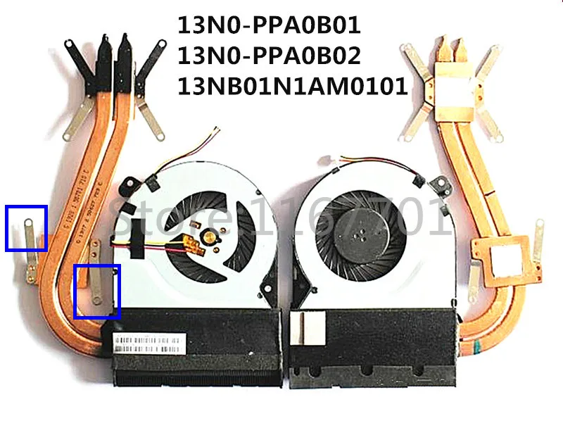 

Laptop/Notebook CPU Cooling Radiator Heatsink/Fan for Asus K550D K550DP K550DR X550D X750D X750DP 13N0-PPA0B02 13NB01N1AM010