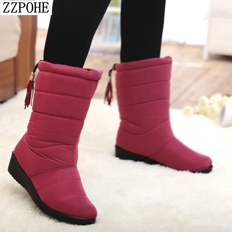 

ZZPOHE Winter Women Shoes Woman Fashion Waterproof Keep Warm Snow Boots Mother Casual Soft comfortable Boots ladies shoes