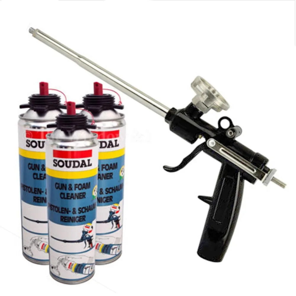 

Newest 1PC Heavy Duty PU Foam Gun Expanding Spray Applicator New & Improved Adapter Basket Black