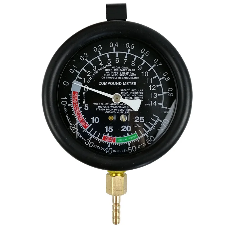VicTsing 2.5'' Exhaust Back Pressure Tester Set Pressure Gauge Test Tool Kit Sensor Professional Gauge Test Kit Diagnostic Tool  (7)