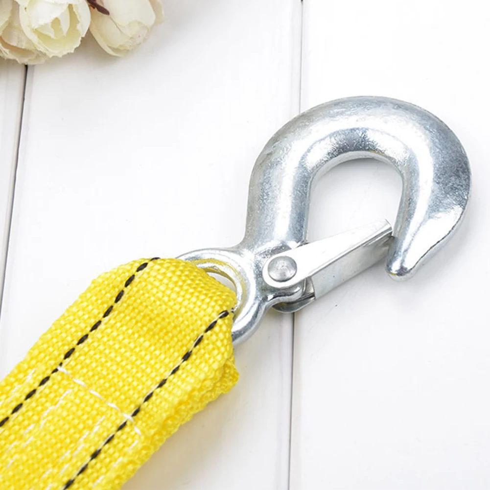 4 M حزام سميكة الجر حبل النايلون مدمن مخدرات سيارة سحب الكابل المزدوج طبقة الطوارئ استخدام كابل